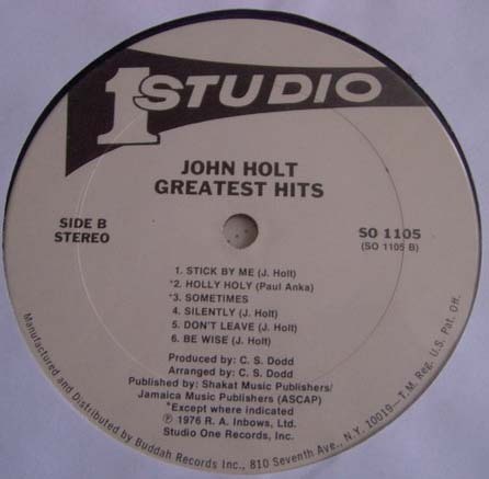 JOHN HOLT Greatest Hits