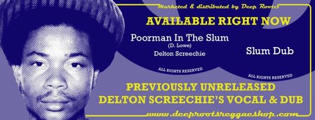 Bannière digitale annonçant la sortie du 45T Poorman In The Slum de Delton Screechie (SD71), 2023.\\n\\n25/02/2023 16:47